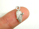 Corn Charms, Zinc Alloy, Antique Silver Tone, 7x14 mm 20pcs-Metal Findings & Charms-BeadBeyond