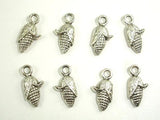 Corn Charms, Zinc Alloy, Antique Silver Tone, 7x14 mm 20pcs-Metal Findings & Charms-BeadBeyond