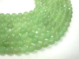 Matte Green Dyed Jade Beads, 10mm Faceted Round Beads-Gems: Round & Faceted-BeadBeyond