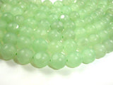 Matte Green Dyed Jade Beads, 10mm Faceted Round Beads-Gems: Round & Faceted-BeadBeyond