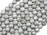 Druzy Agate Beads, Silver Gray Geode Beads, 8mm Round Beads-Agate: Round & Faceted-BeadBeyond