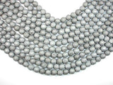 Druzy Agate Beads, Silver Gray Geode Beads, 8mm Round Beads-Agate: Round & Faceted-BeadBeyond