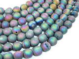 Druzy Agate Beads, Peacock Geode Beads, 10mm Round-Agate: Round & Faceted-BeadBeyond