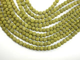 Peridot color Lava Beads, 6mm-Gems: Round & Faceted-BeadBeyond