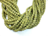 Peridot color Lava Beads, 6mm-Gems: Round & Faceted-BeadBeyond