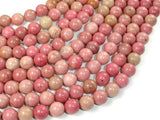 Rhodonite Beads, 8mm, Round Beads-Gems: Round & Faceted-BeadBeyond