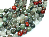 African Bloodstone, 10mm (10.4 mm) Round-Gems: Round & Faceted-BeadBeyond