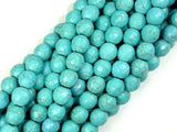 Turquoise Howlite, 6mm (5.9 mm) Faceted Round Beads, 14.5 Inch-Gems: Round & Faceted-BeadBeyond