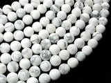 Matte White Howlite, 8mm Round Beads-Gems: Round & Faceted-BeadBeyond