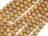 Matte Wood Jasper Beads, Round, 6mm-Gems: Round & Faceted-BeadBeyond