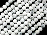 Matte White Howlite Beads, Round, 6mm-Gems: Round & Faceted-BeadBeyond