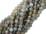 Gray Agate Beads, 8mm Faceted Round Beads-Gems: Round & Faceted-BeadBeyond