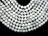 White Howlite, Round beads, 12mm-Gems: Round & Faceted-BeadBeyond