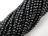 Hematite, 4mm Faceted Round Beads-Gems: Round & Faceted-BeadBeyond