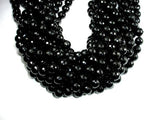 Black Onyx Beads, 12mm Faceted Round, 14.5 Inch-Gems: Round & Faceted-BeadBeyond