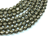 Pyrite Beads, Faceted Round, 10mm-Gems: Round & Faceted-BeadBeyond
