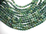 Moss Agate Beads, 8mm, Green, Round Beads-Gems: Round & Faceted-BeadBeyond