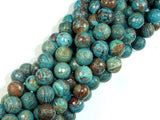 Blue Calsilica Jasper Beads, 10mm Faceted Round Beads-Gems: Round & Faceted-BeadBeyond
