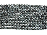 Black Labradorite, Larvikite, 12mm Faceted Round-Gems: Round & Faceted-BeadBeyond
