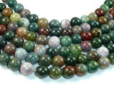 Indian Agate Beads, Fancy Jasper Beads, 12mm-Gems: Round & Faceted-BeadBeyond