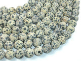 Matte Dalmation Jasper Beads, 12mm Round Beads-Gems: Round & Faceted-BeadBeyond