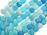 Frosted Matte Agate - Sea Blue, 10mm Round Beads-Agate: Round & Faceted-BeadBeyond