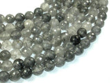 Gray Quartz Beads, 10mm Faceted Round Beads-Gems: Round & Faceted-BeadBeyond